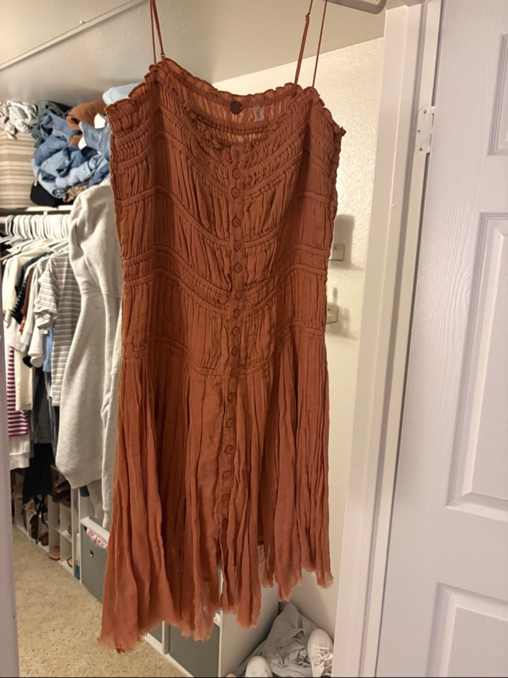 Free People Rust Orange Mini Dress